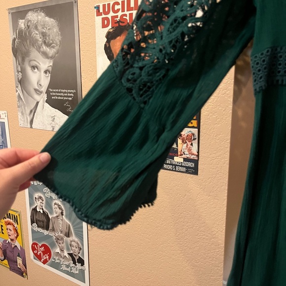 Torrid Green Lace Sleeve Blouse - Picture 10 of 15